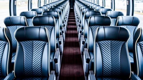 medford 50 passenger charter bus inside