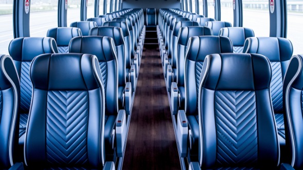 medford 54 passenger charter bus inside
