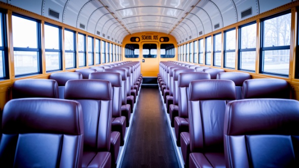 school bus rental interior medford